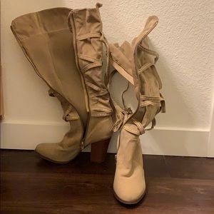 Tan boots
